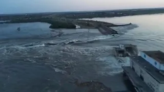 Zelenskyy slams 'Russian terrorists' for blowing up Nova Kakhovka dam in Kherson region