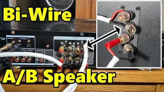 Bi-Wire Using A/B Speaker Terminals.