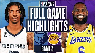 Los Angeles Lakers vs. Memphis Grizzlies | FULL GAME 3 HIGHLIGHTS | April 22 | 2023 NBA Playoffs