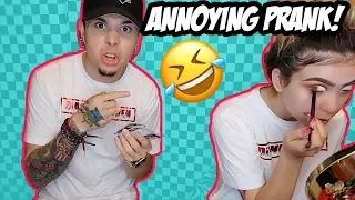 Annoying My Girlfriend While She Does Her Makeup **SHE SLAPPED ME**