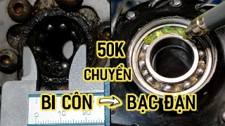 Thay trục bánh sau xe đạp từ Bi côn sang Bạc đạn