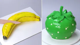 Best Realistic Fondant Fruit Cake Decorating Idea | So Yummy Chocolate Cake Tutorials