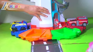 BIGGEST Paw Patrol Lookout Tower! Toy Unboxing With Chase Marshall Skye Rocky Rubble Zuma TKtoys