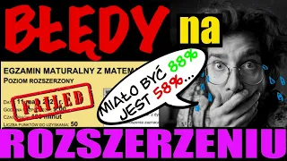 Najczęstsze BŁĘDY na MATURZE ROZSZERZONEJ z matematyki - Reupload bo może nie widzieliście xD