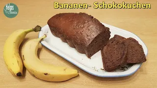 Bananen -  Schokokuchen, schneller, einfacher und saftiger Kuchen