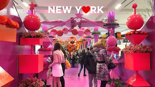 [4K]🇺🇸NYC Spring Walk/2022 Macy's Flower Show, Opening Day!🌹🌻🥀🌷& Rockefeller Center. Mar. 27 2022