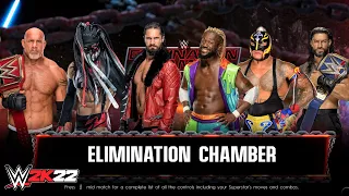 6-Man Elimination Chamber Match Full Gameplay #4 | WWE 2K22 | 4K