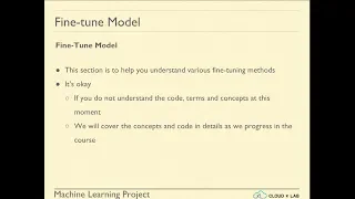 Session 6 - End to End Machine Learning Project - Fine Tuning Model