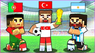 MINECRAFT FOOTBALL PLAYER COUNTRIES ARE COMPETING! 😱 - Minecraft