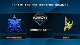 SC2 - HeRoMaRinE vs. Neeb - DreamHack SC2 Masters Summer: Season Finals - Group D