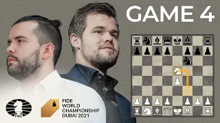 FIDE World Chess Championship Game 4 | Carlsen vs Nepo