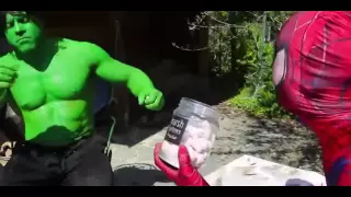 Real Hulk in Jail! Vampire Hulk tries to bite Spiderman! Superheroes fun in Real Life