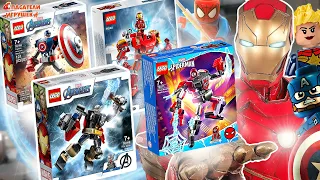 LEGO РОБОТЫ: ЧЕЛОВЕК-ПАУК | ТОР | ЖЕЛЕЗНЫЙ ЧЕЛОВЕК | КАПИТАН АМЕРИКА - СБОРКА MARVEL SUPER HEROES