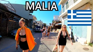 ⁴ᴷ MALIA walking tour, Crete, Greece 4K 🇬🇷 2019