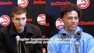 Hawks at Bucks Postgame Press Conference: Bogdan Bogdanovic, Jalen Johnson