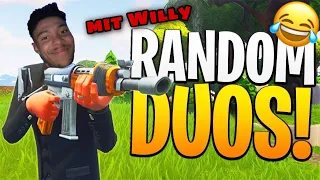 Fortnite mit einer 7 Jährigen Lisa! Random Duos mit Willy