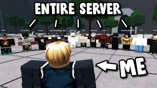 I fought an ENTIRE Server ALONE in Roblox Saitama Battlegrounds