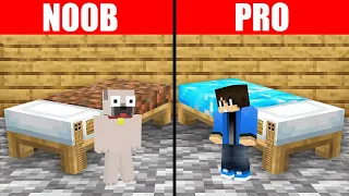 NOOB VS PRO ÁGY HÁZ ÉPITŐ KIHÍVÁS A MINECRAFTBAN!