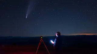 Comet Neowise Time-lapse Video 4k: Samyang 14mm and Skywatcher Ed80