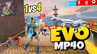 New Evo Mp40 2.0 First Solo Vs Squad Gameplay 🔥 Good Or Bad ? 🤔 Free Fire