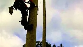 Jason Climbing A 45 Pole