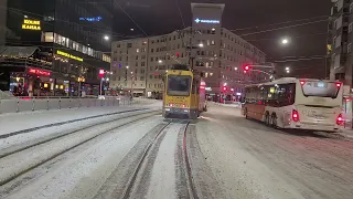 Helsingin raitiolinja 6 Arabia-Eiranranta-Arabia-Koskelan varikko.  Helsinki tramline 6.