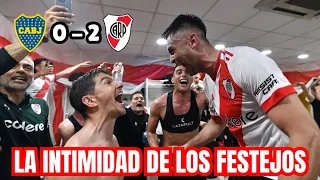 TODA LA INTIMIDAD DE LOS FESTEJOS DE RIVER EN LA BOMBONERA