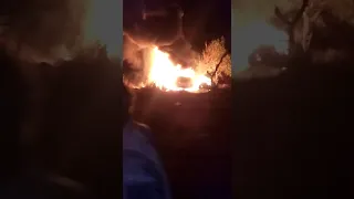 burning truck