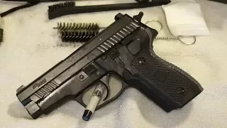 How to clean the Sig Sauer P229 Classic Carry Talo Edition 9mm pistol.