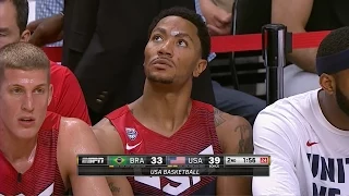 Derrick Rose Full Highlights 2014.08.16 vs Brazil - 7 Pts, 2 Assists