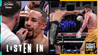 Listen in: incredible corner work for Ellis Zorro's team to land the knockout punch v Hosea Burton