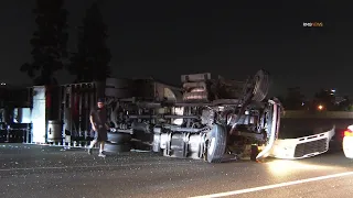 Major Big Rig crash shut down the 101 freeway in Van Nuys down overnight..