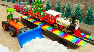 Diy tractor mini Bulldozer Clear Snow | diy Bridge for Train transporting Christmas Gifts | HP Mini