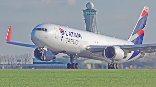 +35 Minutes HEAVY TAKE OFFS | A380, B747F, A350 | Amsterdam Schiphol Airport Spotting