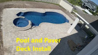 Time Lapse Fiberglass Pool and Paver Deck Home Install