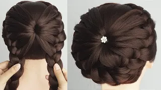 How To Make Bun Hairstyle Without Anything | Easy Wedding Hairstyle For Ladies