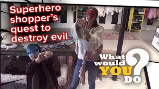 Adorable young boy dressed as hero gives shoppers imaginary superpowers | WWYD