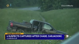 I-24 police chase ends in Clarksville crash; 4 carjacking suspects taken into custody