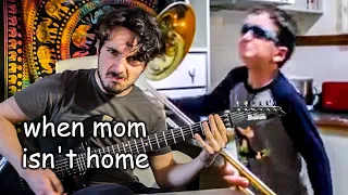 when mom isn't home but it's METAL (oven kid metal cover)