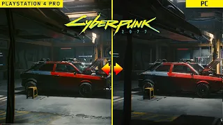 Cyberpunk 2077 - PS4 Pro vs PC Early Gameplay Graphics Comparison! All New Updates!