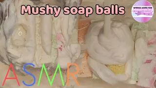 ASMR _ Colourful plastic sponges & Mushy soap