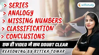 9:15 PM - Series, Analogy, Missing Number, Classification & Conclusions | Reasoning by Ritika Tomar