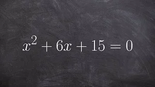 Solving using the quadratic formula with complex solutions