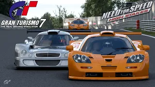 NFS High Stakes, but it's Gran Turismo 7... [PS5 4K] McLaren F1 GTR vs Mercedes CLK GTR