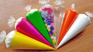 Making Crunchy Slime with Piping Bags #19