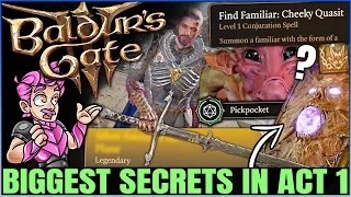 Baldur's Gate 3 - 12 IMPORTANT Act 1 Things You Need to Do - 2 Legendary Weapons & Best Gear Early!