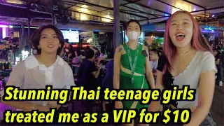 Bangkok's Local Nightlife, you will be treated as a VIP for $10 by teenage girls