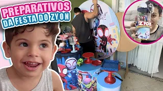 24 HORAS ARRUMANDO A FESTA DE 3 ANOS DO ZYON * ganhou mais presentes | Kathy Castricini