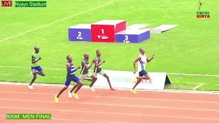 Watch drama at finish line 800m men final National Athletic Championships at Nyayo Stadium