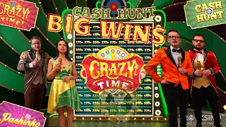 Crazy Time BIG WINS!! 🤑 25x Multiplier 2500x Cash Hunt!!!!